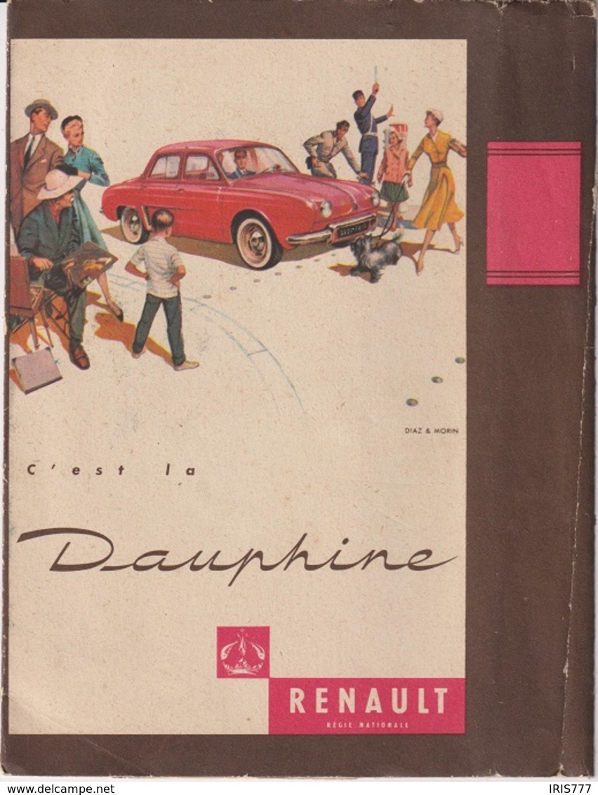 PROTEGE CAHIER RENAULT DAUPHINE - Automobile