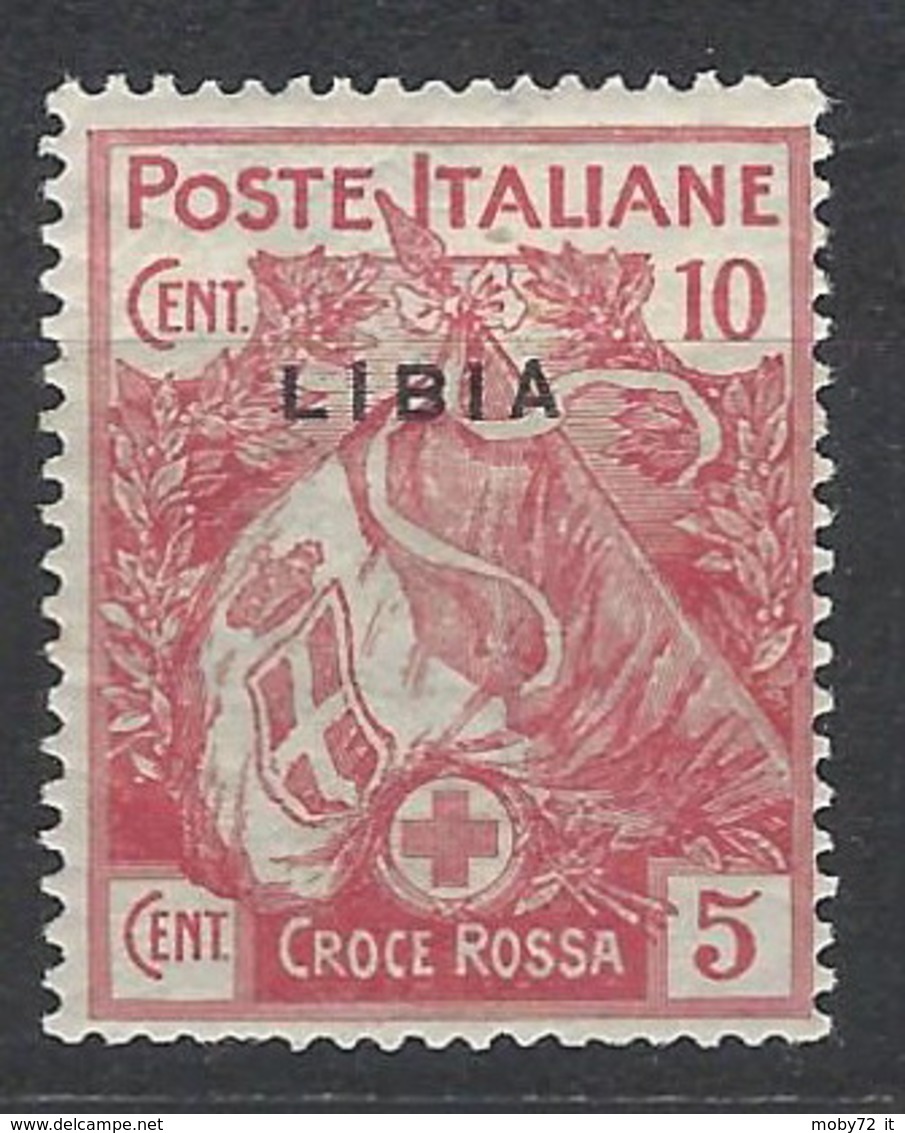 Italia - Libia - 1915 - Nuovo/new MH - Croce Rossa - Sass N. 13 - Libyen