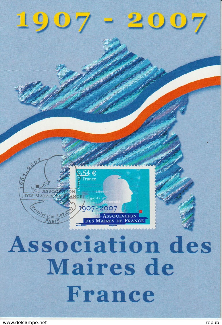 France Carte Maximum 2007 Association Des Maires De France 4077 - 2000-2009