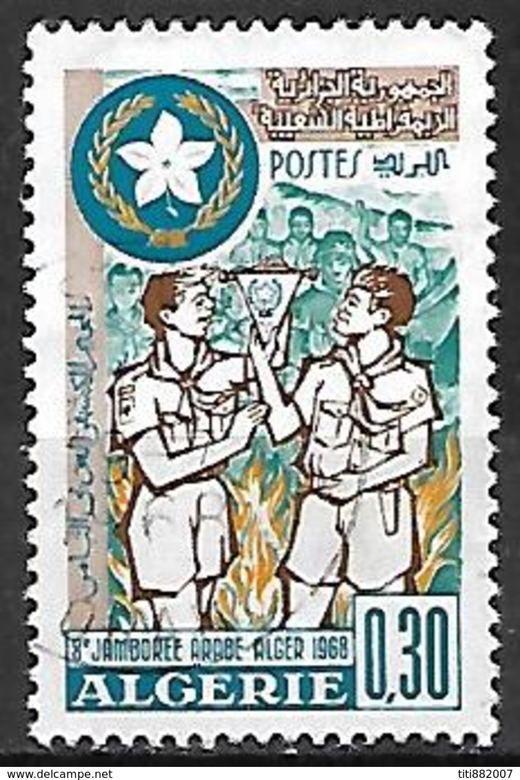 ALGERIE   -   1968 .  Y&T N° 473  Oblitéré.   Jamboree Arabe  /  Scoutisme - Algérie (1962-...)