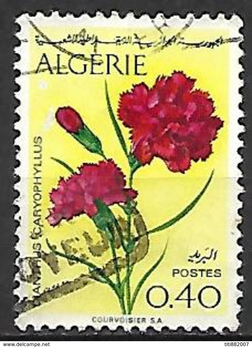 ALGERIE   -   1969 .  Y&T N° 485 Oblitéré.   Fleurs  /  Oeillets. - Algérie (1962-...)