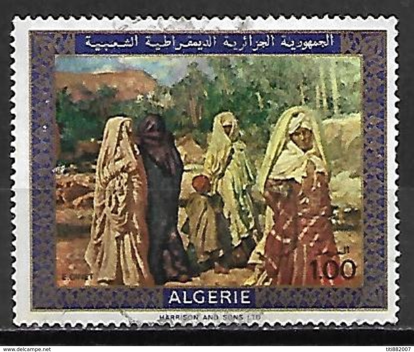 ALGERIE   -   1969 .  Y&T N° 503 Oblitéré.   Peinture De Dinet - Algérie (1962-...)