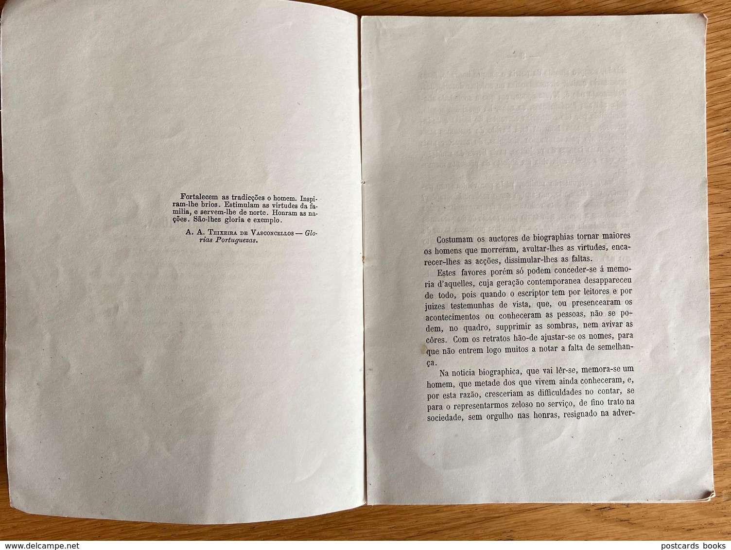 1870 Livro Biographico VISCONDE De VILARINHO De S.ROMÃO Antonio Ferreira Girão (Sabrosa / Vila Real) Biografia PORTUGAL - Livres Anciens