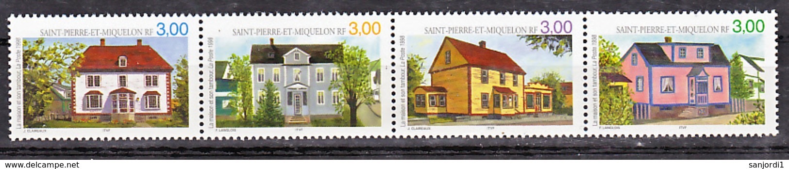 Saint Pierre Et Miquelon  676  679 La Maison Et Son Tambour  Neuf ** MNH Sin Charmela Faciale 1.84 - Neufs