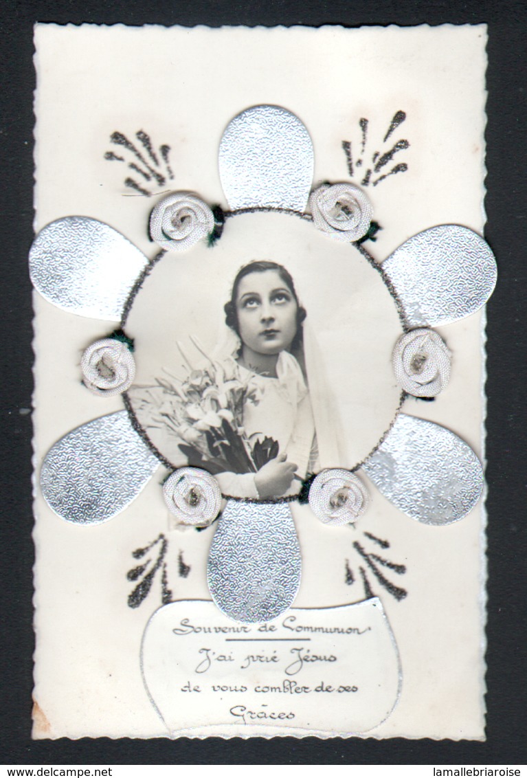 Carte Souvenir De Communion Avec Ajoutis - Kommunion