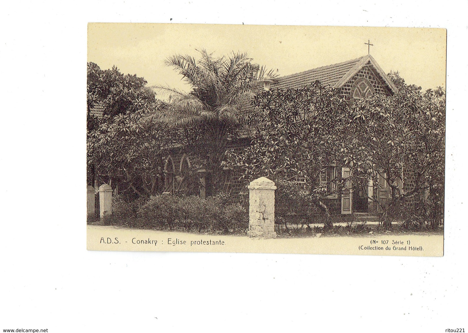 Cpa - Conakry - Guinée - A.D.S. église Protestante - N°107 Serie 1 -  - - Guinée