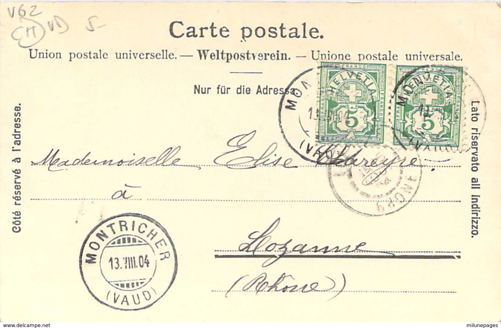 SUISSE Canton De Vaud Vues Générales De MONTRICHER & CHATEL Carte Précurseur - Montricher