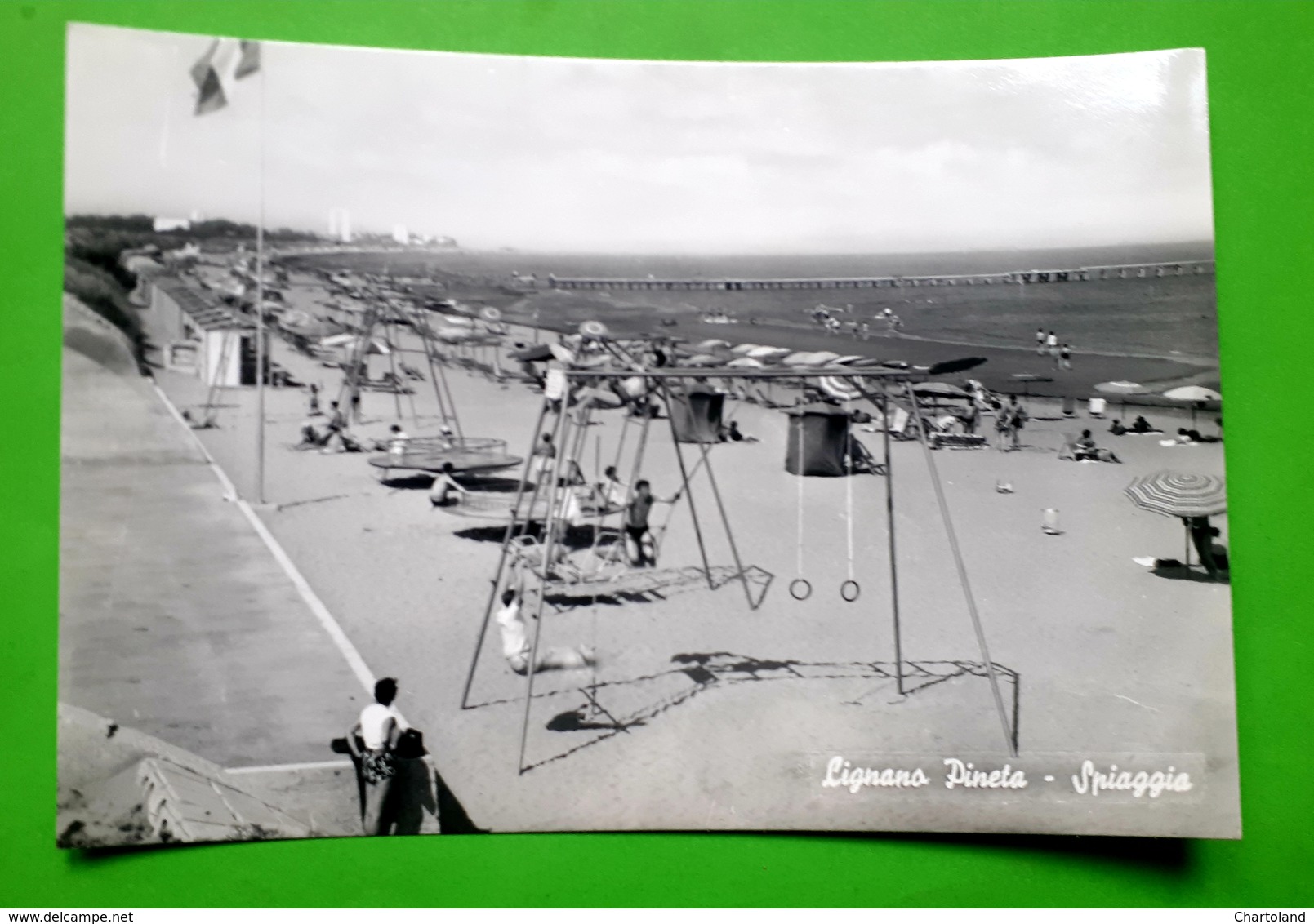 Cartolina - Lignano Pineta - Spiaggia - 1959 - Udine