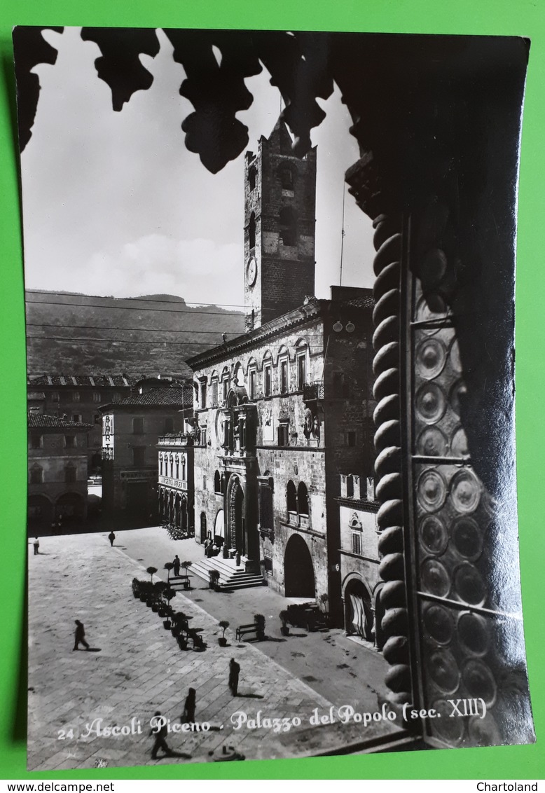 Cartolina - Ascoli Piceno - Palazzo Del Popolo ( Sec. XIII ) - 1954 - Ascoli Piceno