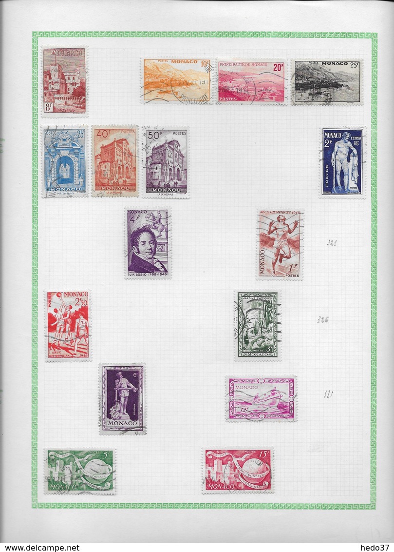 Monaco - Collection Vendue Page Par Page - Timbres Oblitérés - B/TB - Gebraucht