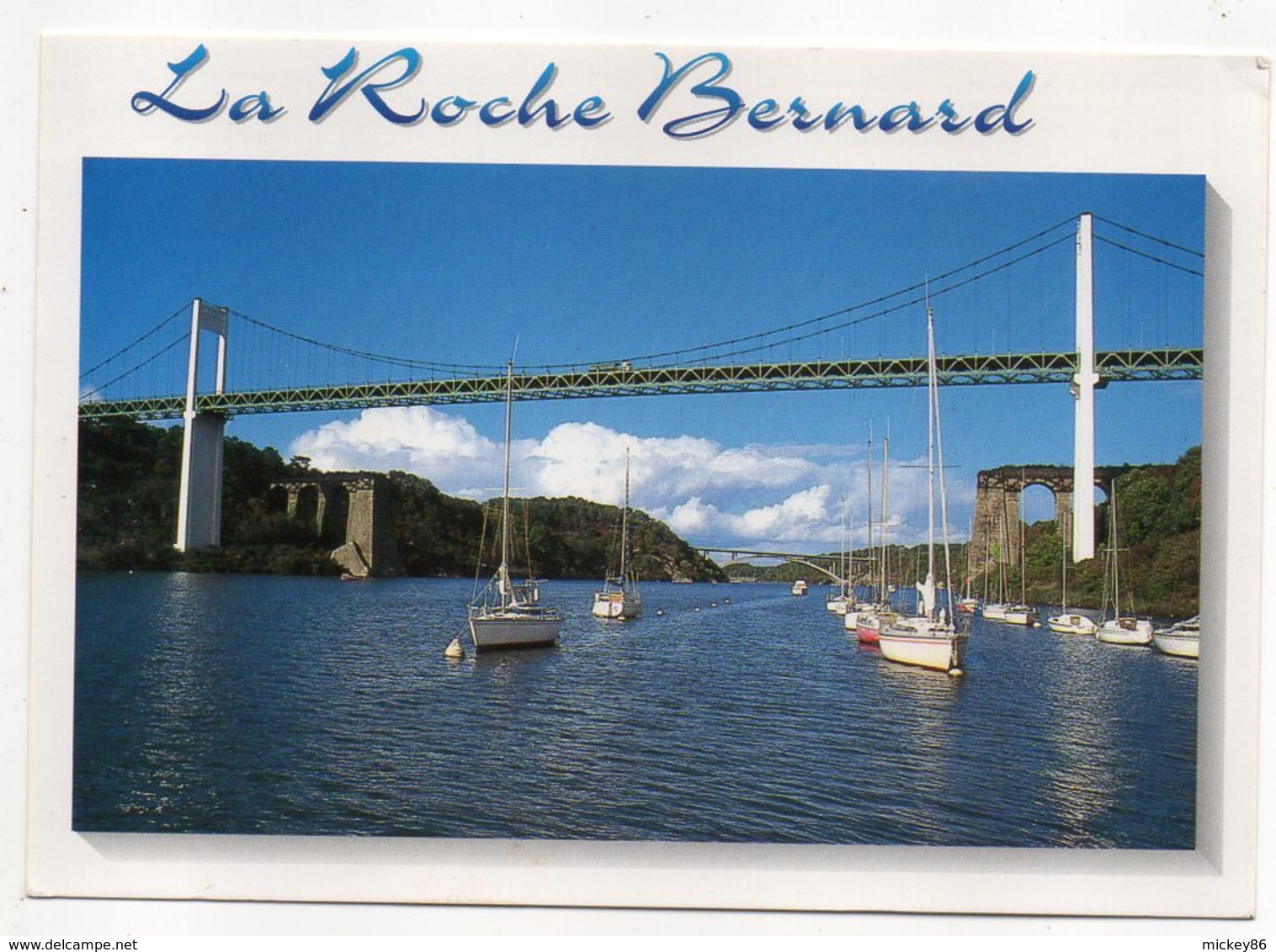 LA ROCHE BERNARD -- 2000--Les Trois Ponts (voiliers)...timbre Papillon  ...cachet Coq........à Saisir - La Roche-Bernard