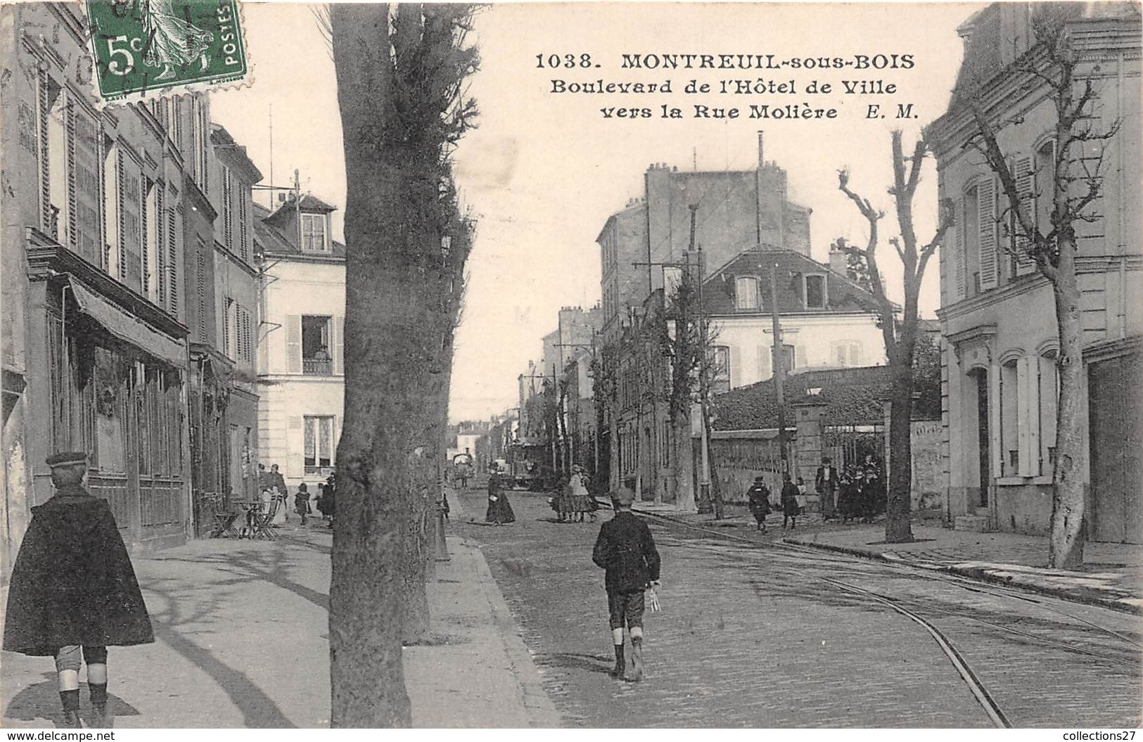 93-MONTREUIL-SOUS-BOIS- BLD DE L'HÔTEL DE VILLE VERS LA RUE MOLIERE - Montreuil