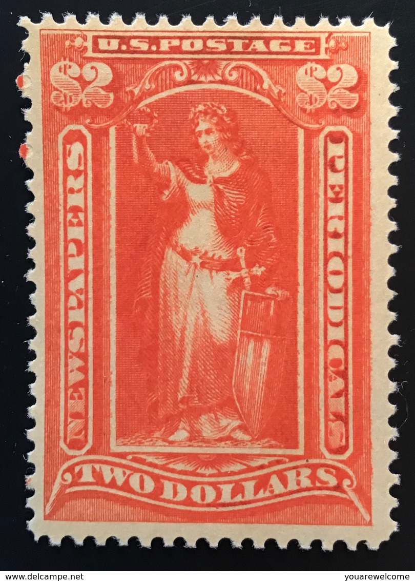 US 1895-97 Newspaper And Periodical Stamps Scott PR120 WITH WMK 2 Dollar MNH ** F-VF (USA Timbres Pour Journaux - Newspaper & Periodical