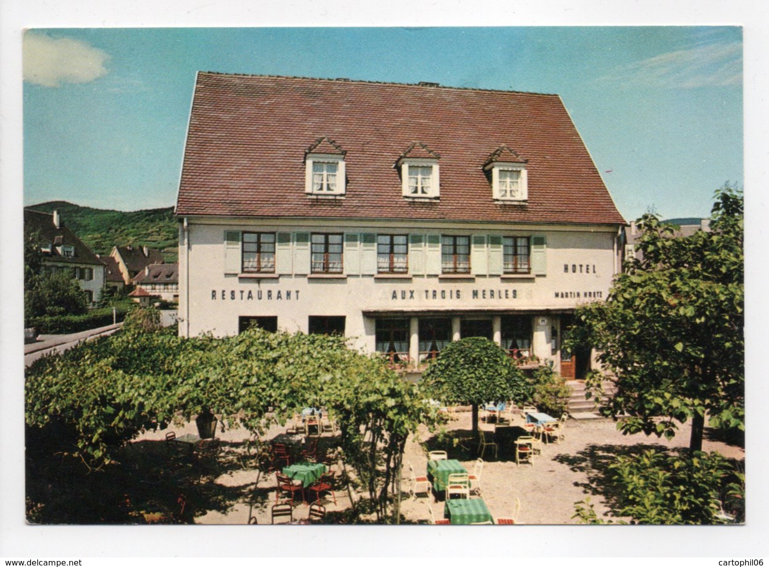 - CPM AMMERSCHWIHR (68) - HOTEL RESTAURANT AUX TROIS MERLES - Photo RAESS - - Sonstige & Ohne Zuordnung