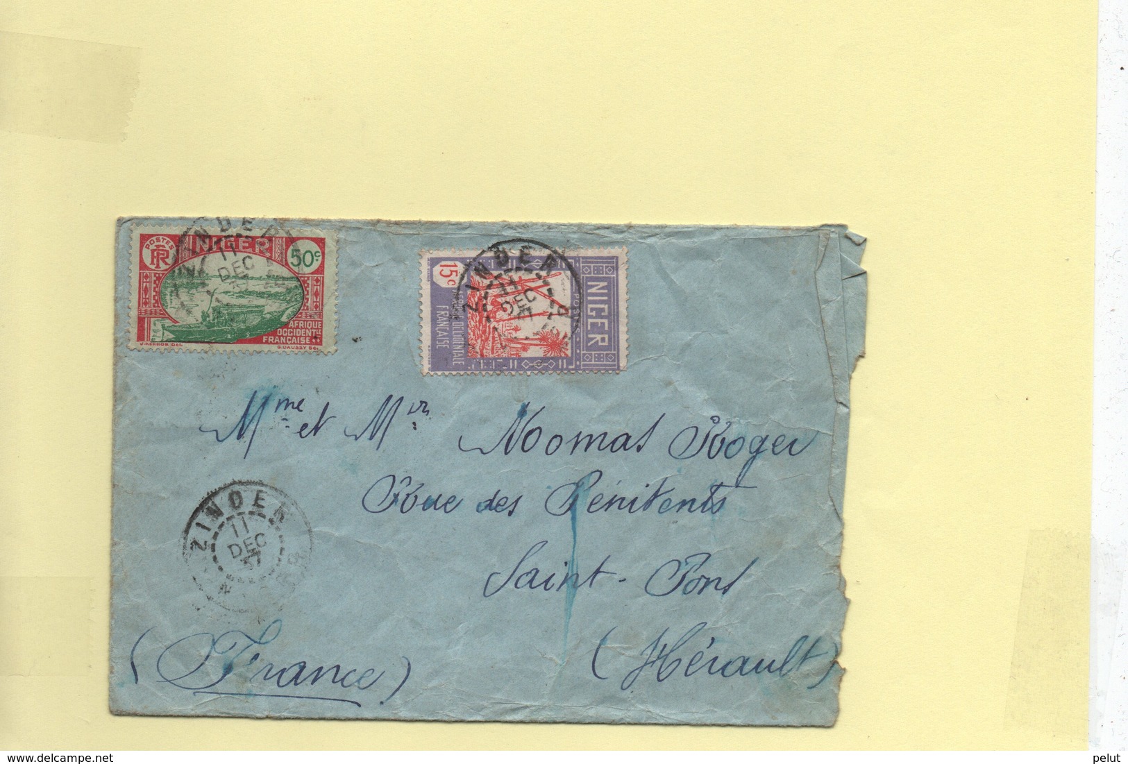 Lettre Niger 1938 - Lettres & Documents