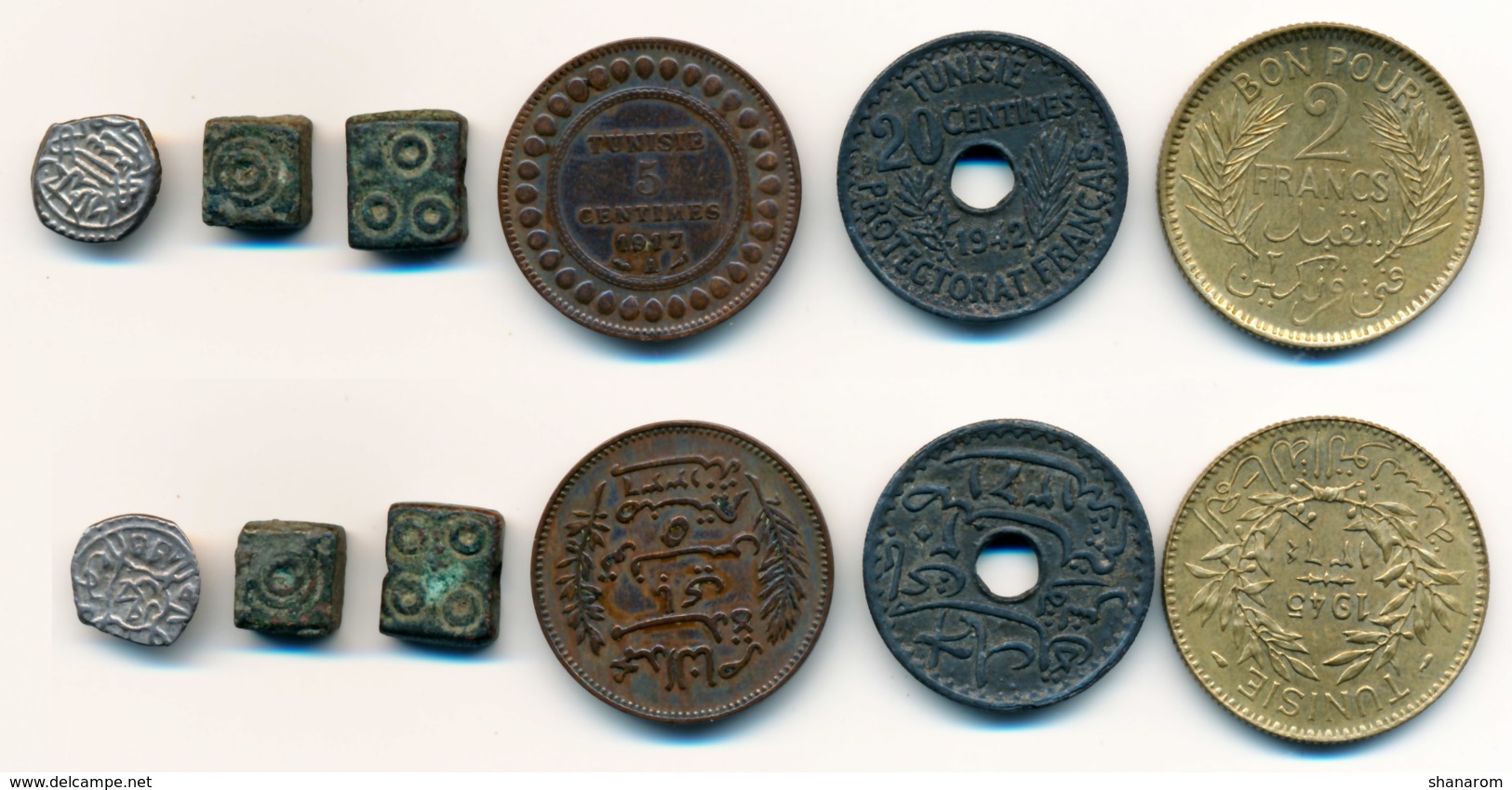 TUNISIE // SET OF COINS // Divers 10 Pièces - Tunisie