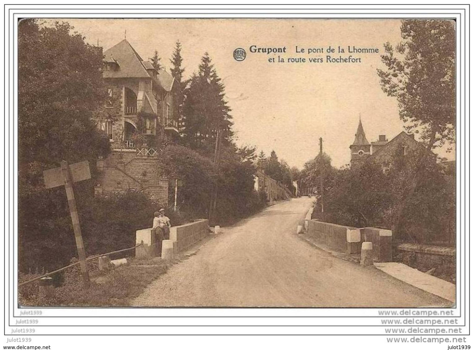 GRUPONT ..-- Pont De La Lhomme . 1930 Vers ZWIJNARSCHT ( Melles Léonie Et Maria CLAUS ) . Voir Verso . - Tellin