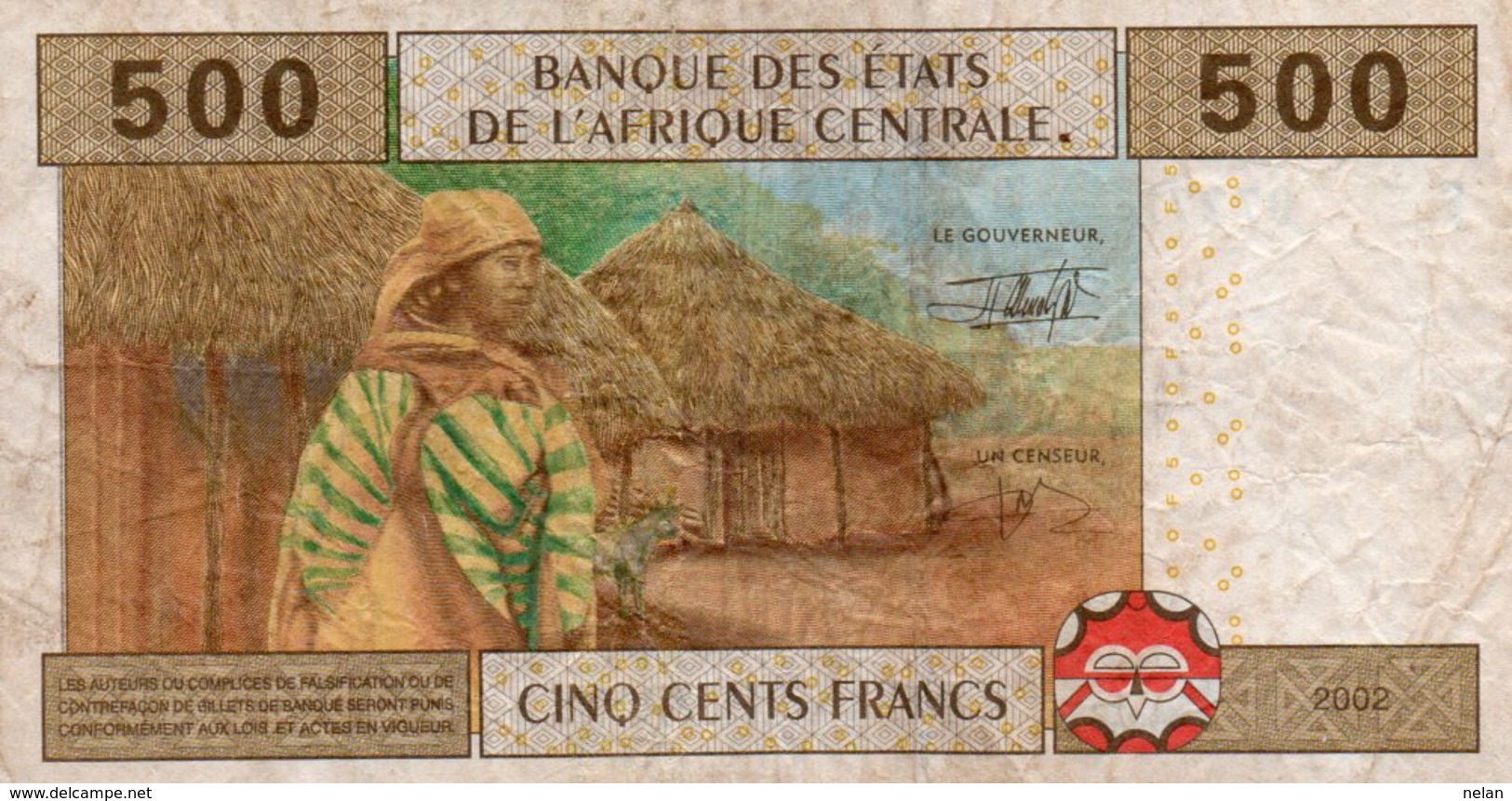 CENTRAL AFRICAN STATES 500 FRANCS 2002 P-506 Fa F For Equatorial Guinea  CIRC. - Stati Centrafricani