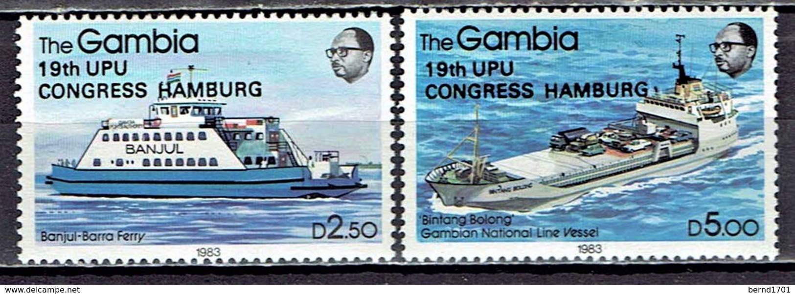 Gambia - Mi-Nr 529/530 Postfrisch / MNH ** (w708) - Schiffe