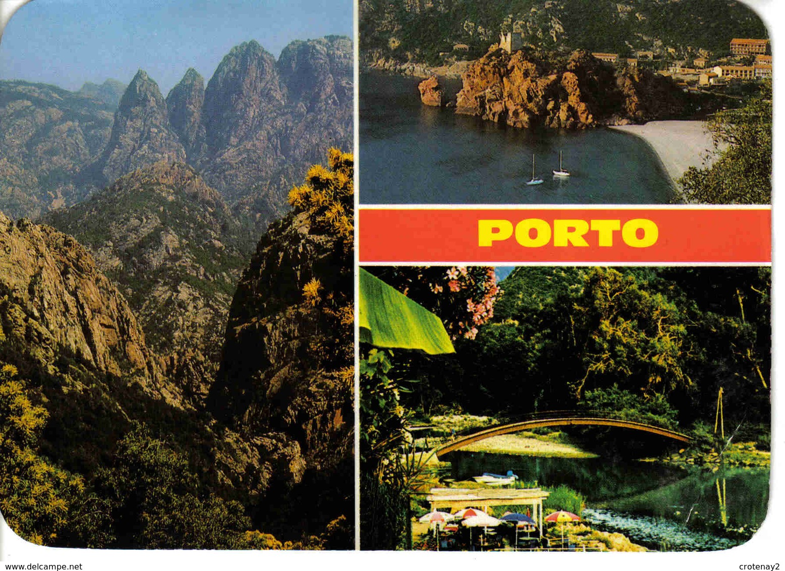 Haute Corse PORTO La Spelunca Plage Promontoire Passerelle Postée De Calvi En 1985 - Otros & Sin Clasificación