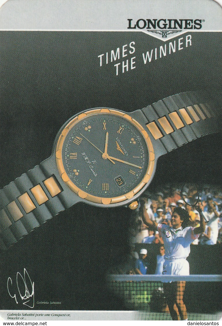 1990 Pocket Calendar Calandrier Calendario Portugal Tenis Tennis Relogio Watch Longines - Grand Format : 1981-90