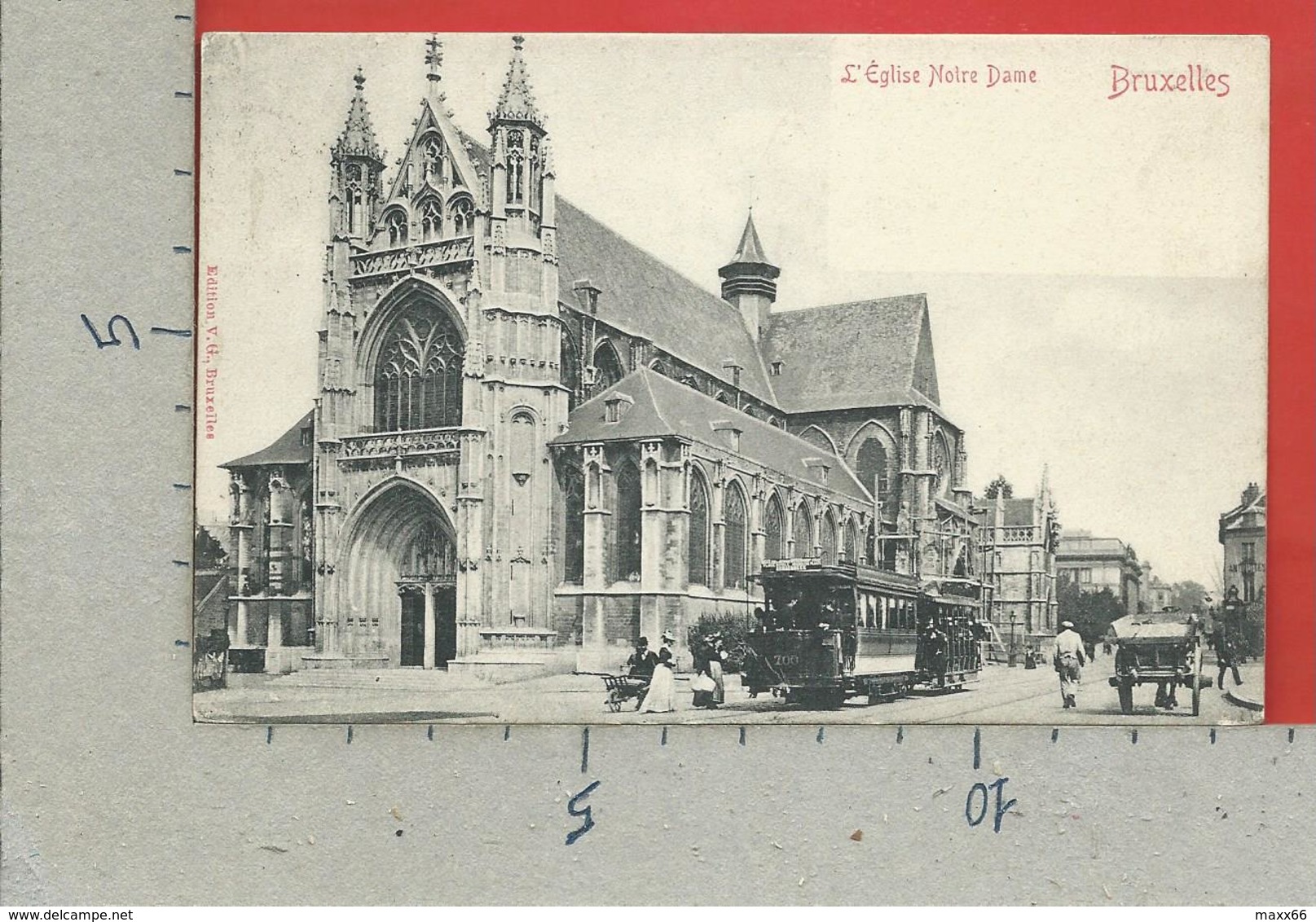 CARTOLINA VG BELGIO - BRUXELLES - L'Eglise Notre Dame - 9 X 14 - 1919 - Monumenti, Edifici