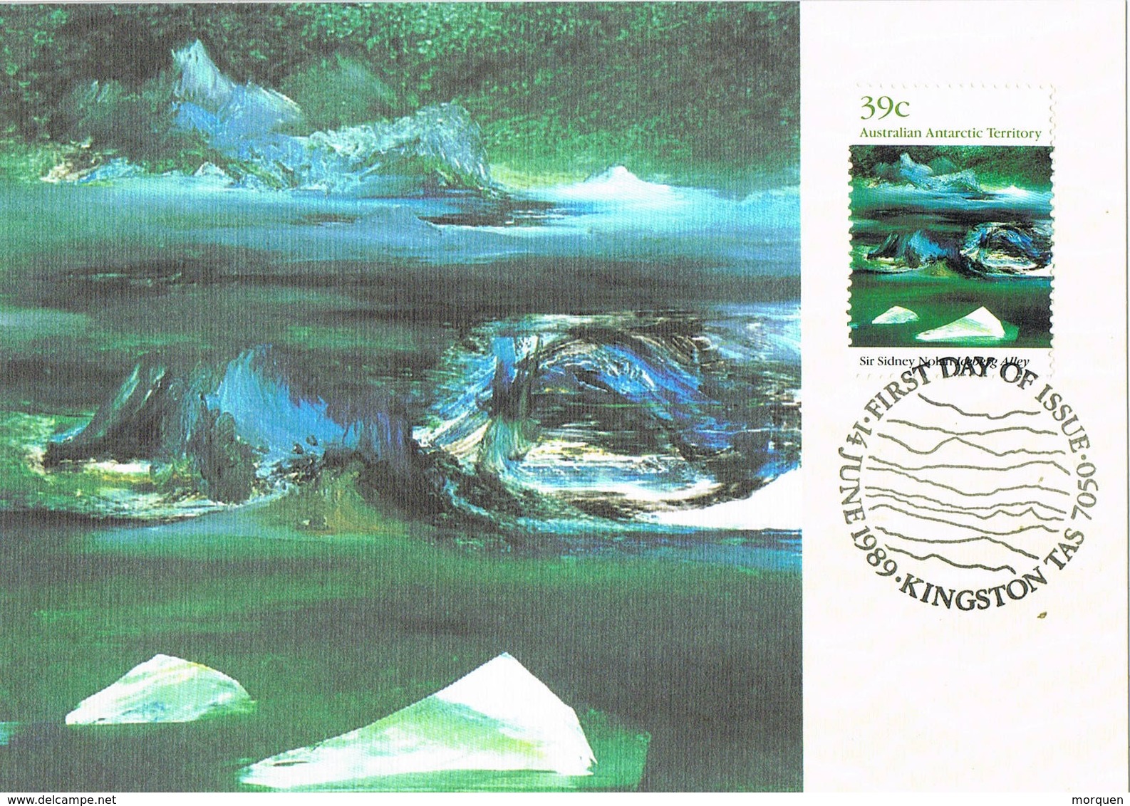 36259. Tarjeta Maxima KINGSTON (Australia) 1989. Australia ANTARCTIC Territory. Iceberg Alley - Maximumkarten