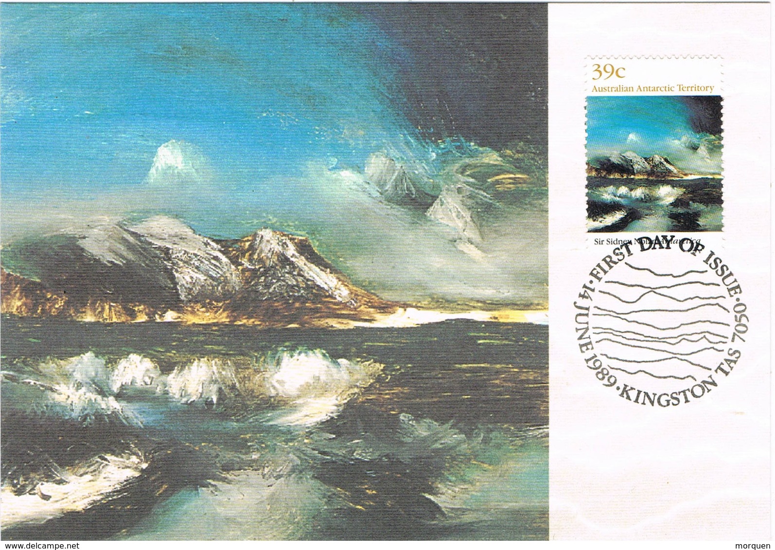 36260. Tarjeta Maxima KINGSTON (Australia) 1989. Australia ANTARCTIC Territory. Helicopter Tour - Cartes-maximum