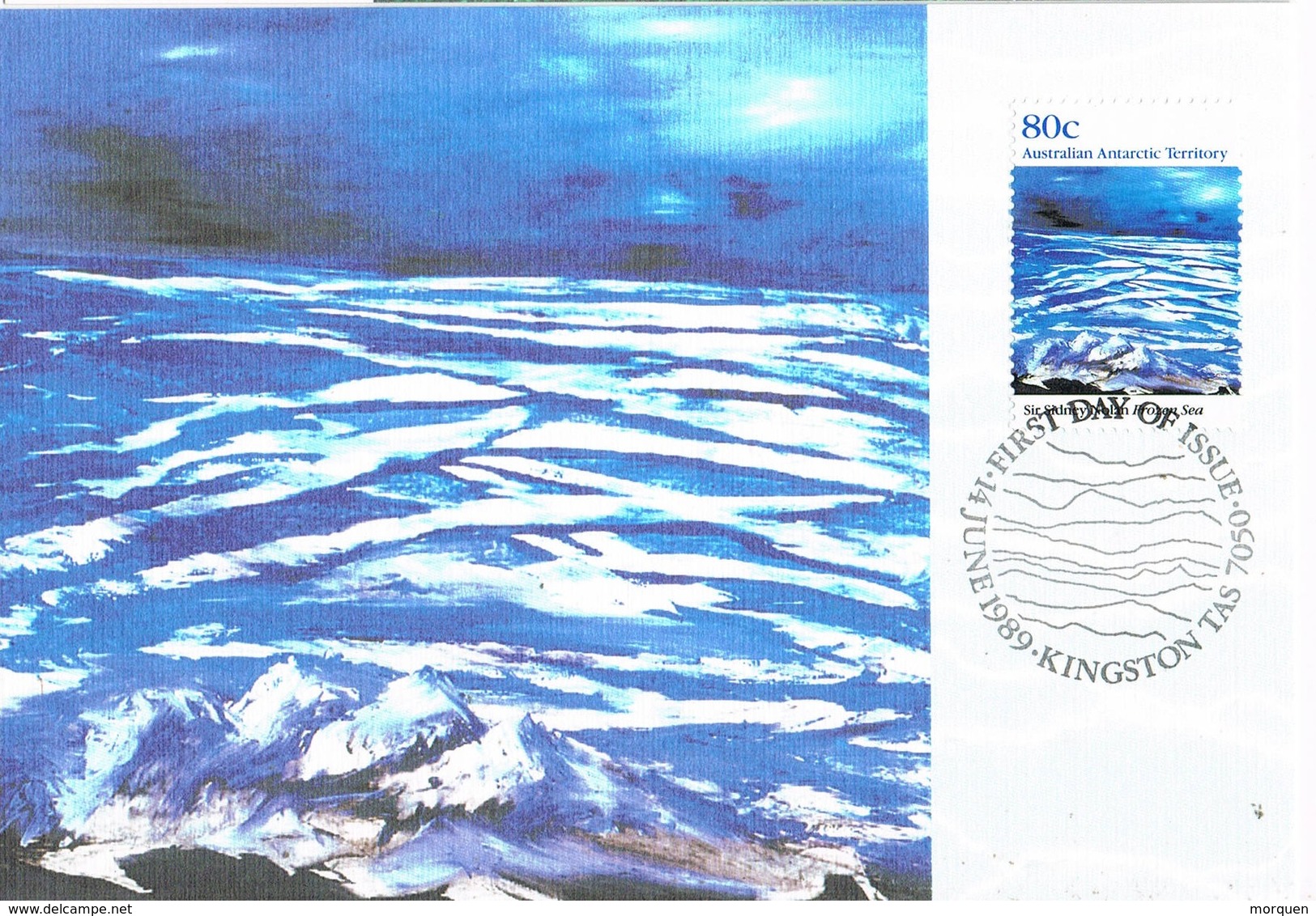 36262. Tarjeta Maxima KINGSTON (Australia) 1989. Australia ANTARCTIC Territory. FROZEN SEA - Cartes-maximum