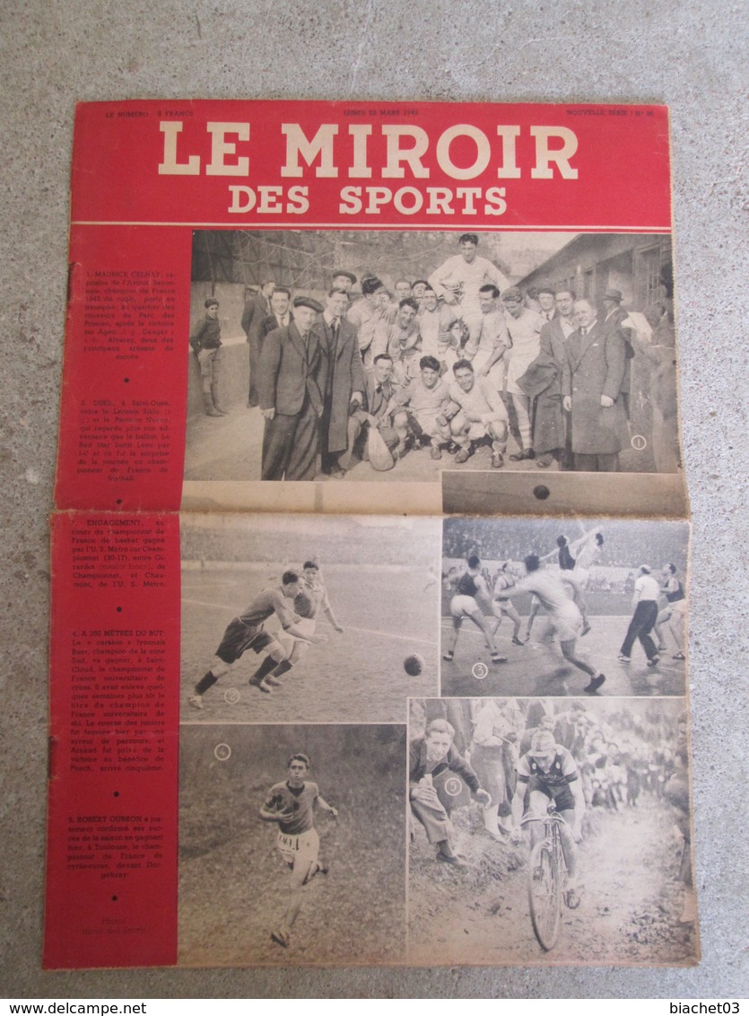 Le Miroir Des Sports De 1943 N° 88 - Sport