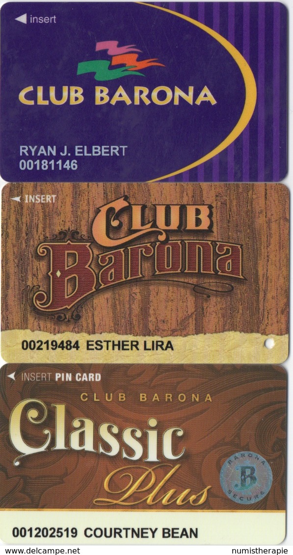 Lot De 3 Cartes : Barona Valley Ranch Resort & Casino - Cartes De Casino