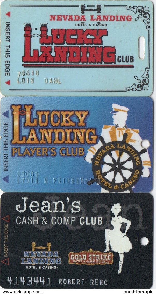 Lot De 3 Cartes : Nevada Landing Casino : Jean NV - Cartes De Casino