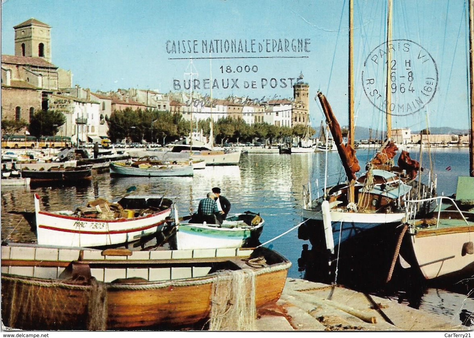 13. LA CIOTAT. UN COIN DU PORT. PERSPECTIVE SUR HÔTEL DE VILLE ET EGLISE. 1964 - La Ciotat