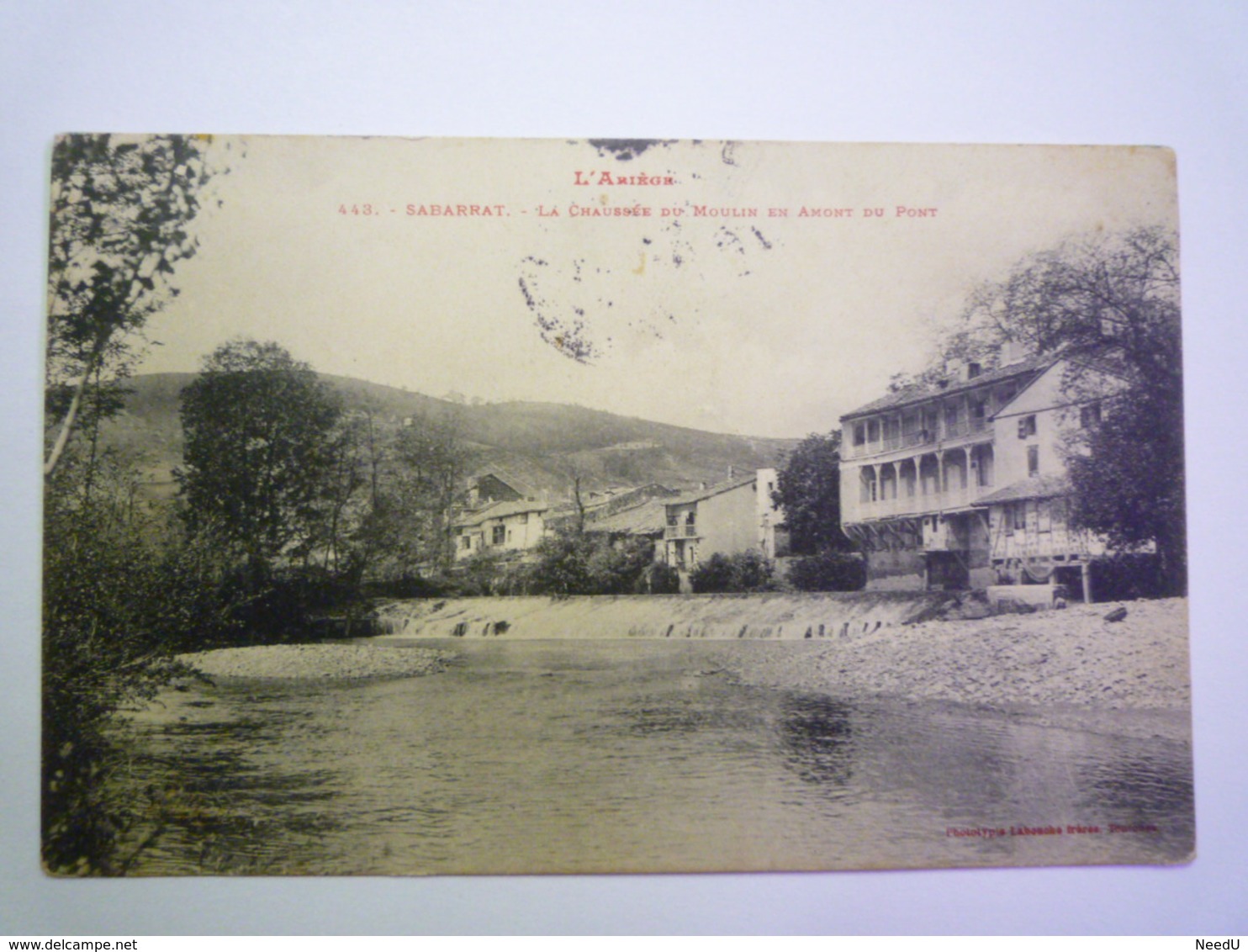 GP 2020 - 2379  SABARRAT  (Ariège)  :  La Chaussée Du Moulin En Amont Du Pont   1906    XXX - Sonstige & Ohne Zuordnung