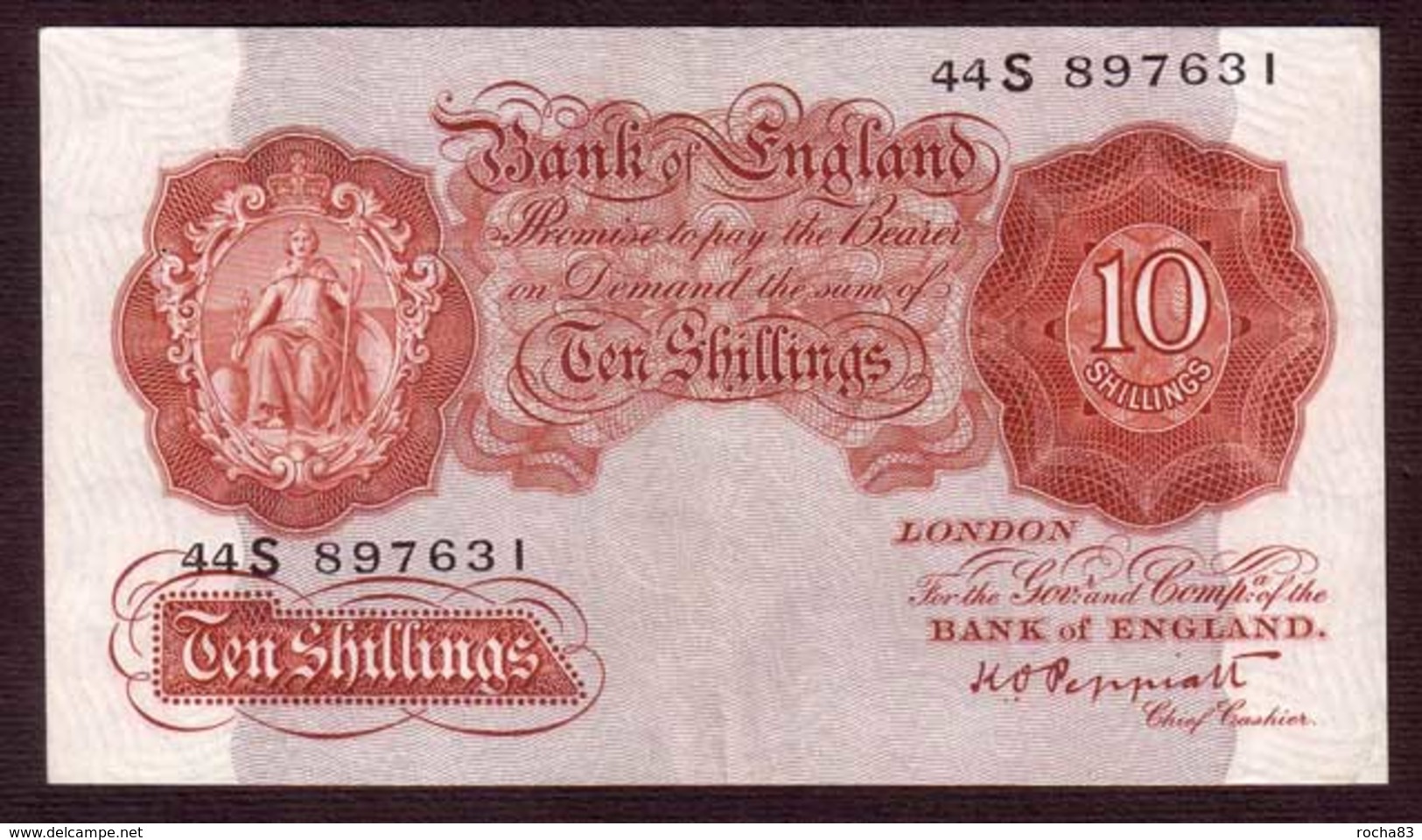 Billet ROYAUME UNI - 10 Shillings ( 1948 ) - Pick 362c - 10 Schillings