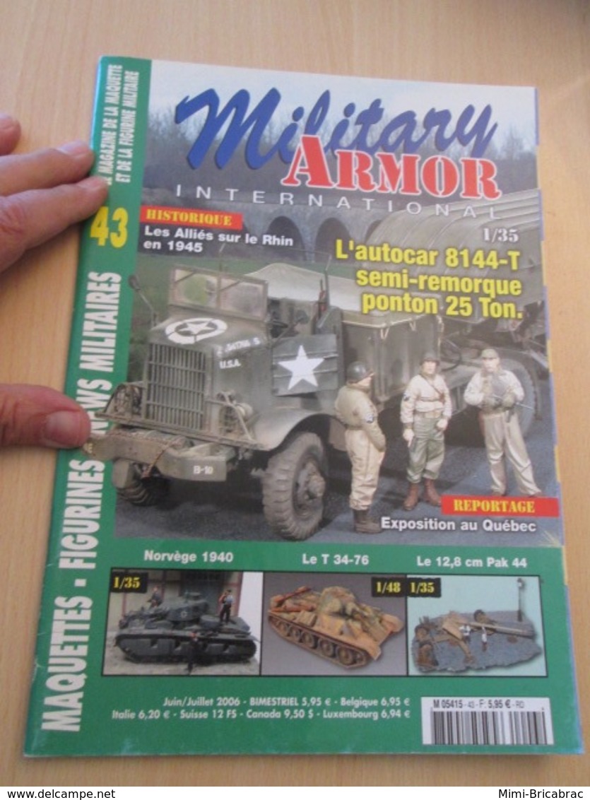 AVICOV Revue De Maquettisme Plastique MAQUETTES MILITAIRES N°43 De 2006 , Valait 5.95 €; Sommaire En Photo 3 ; TB état - France