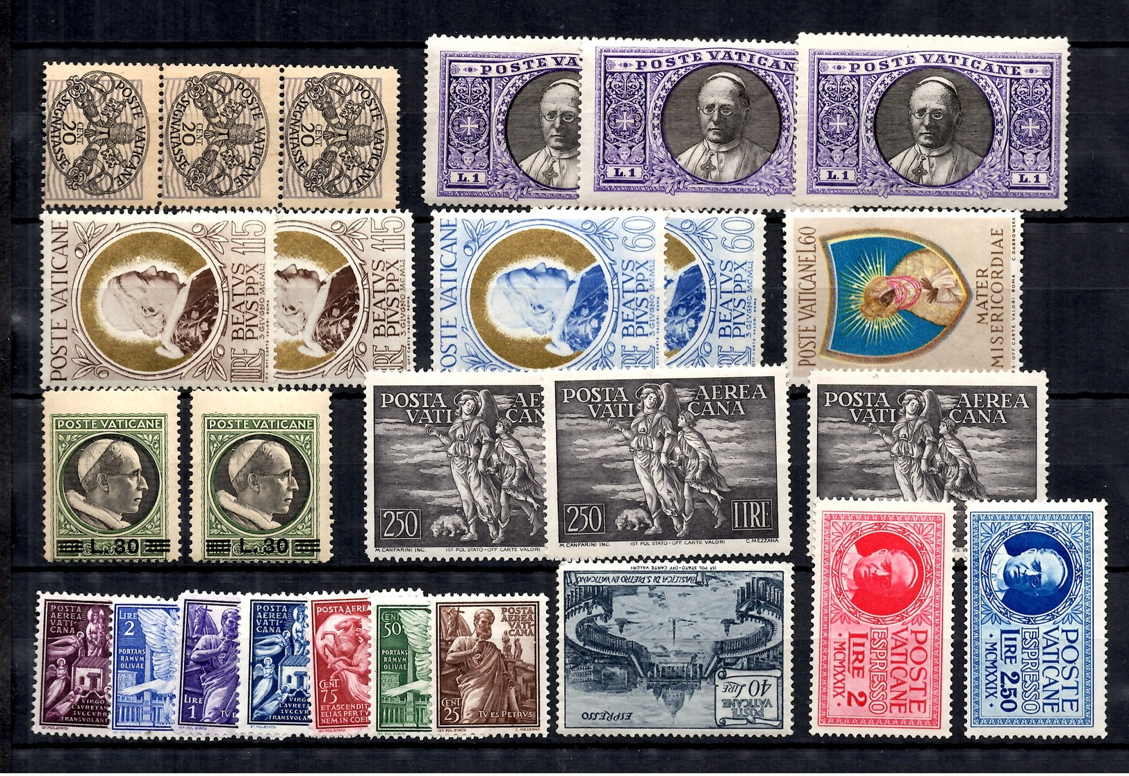 Vatican Petite Collection De Bonnes Valeurs Neufs **/* 1933/1955. B/TB. A Saisir! - Collections