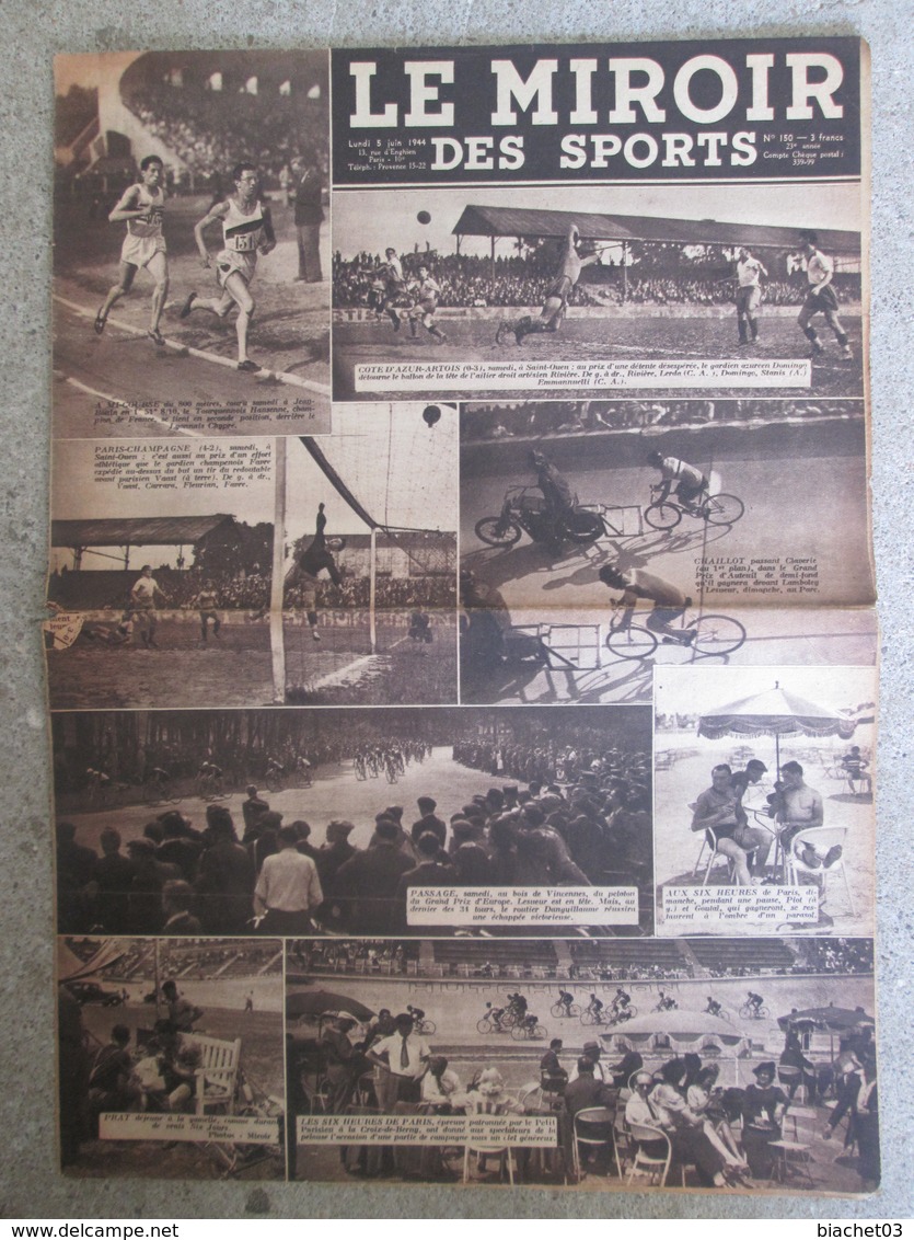 Le Miroir Des Sports De 1944 N° 149 - Sport