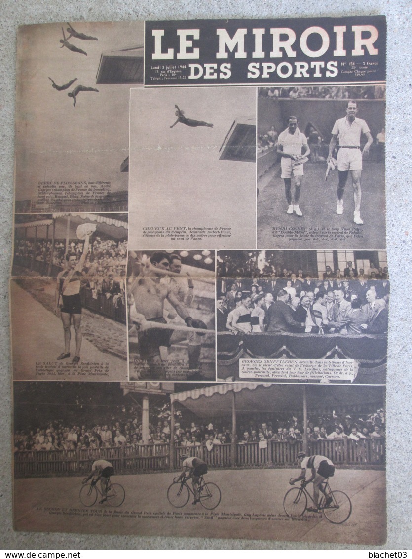 Le Miroir Des Sports De 1944 N° 154 - Sport