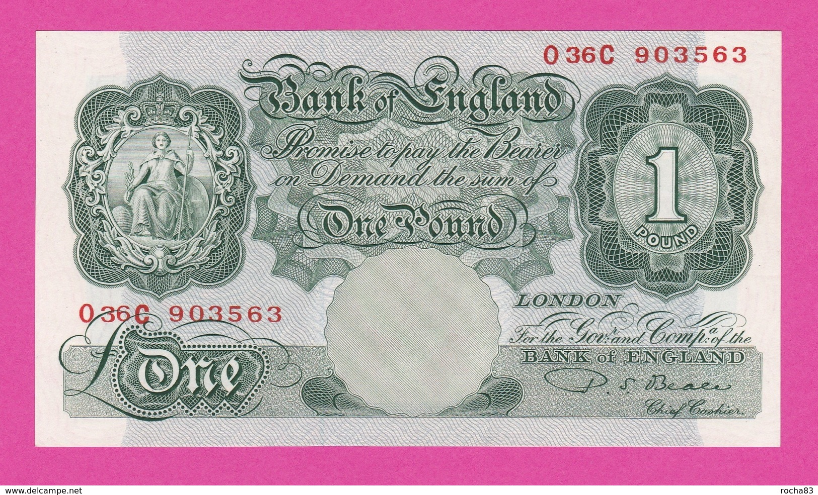 Billet ROYAUME UNI - 1 Pound ( 1949 55 ) - Pick 369b - 1 Pound