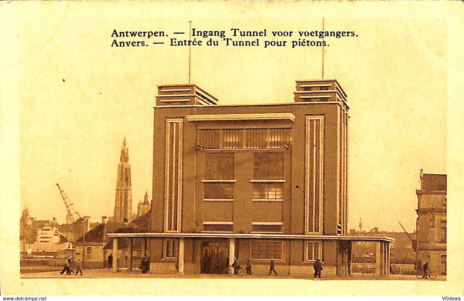 025 536 - CPA - Belgique - Antwerpen - Anvers - Ingang Tunnel Voor Voetgangers - Comblain-au-Pont