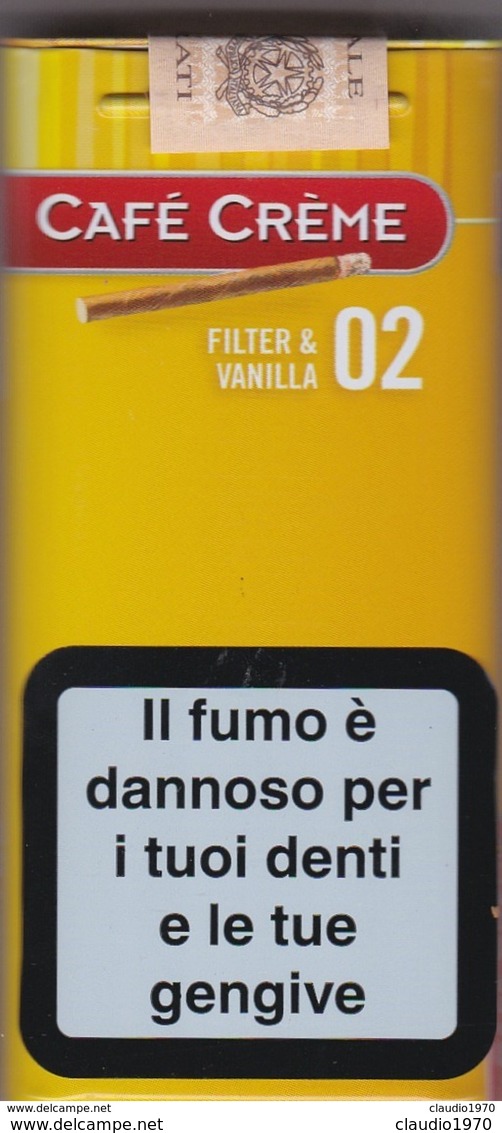 TABACCO - SCATOLA DI 10 SIGARI CAFè CRèME FILTER E VANILLA DA COLLEZIONE - Altri & Non Classificati