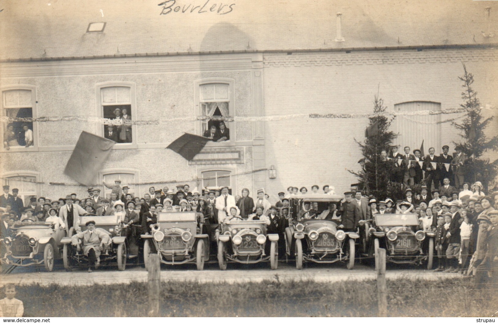 RARE. Carte-Photo BOURLERS Prés Chimay Et Forges. Rallye Historique 1906. (voir Les 2 Scans) - Autres & Non Classés