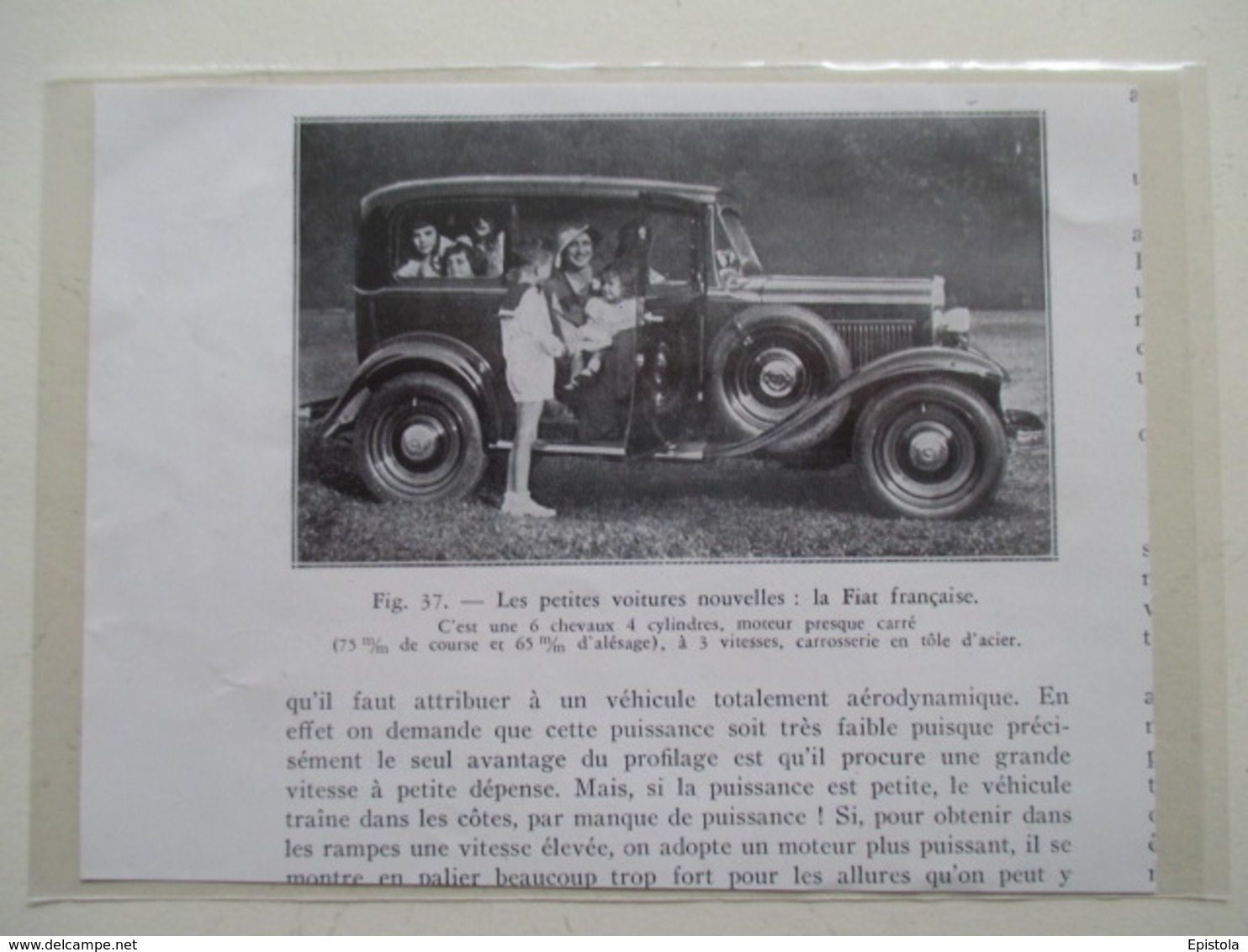 Voiture  FIAT Pour La France  -  Coupure De Presse De 1933 - Voitures