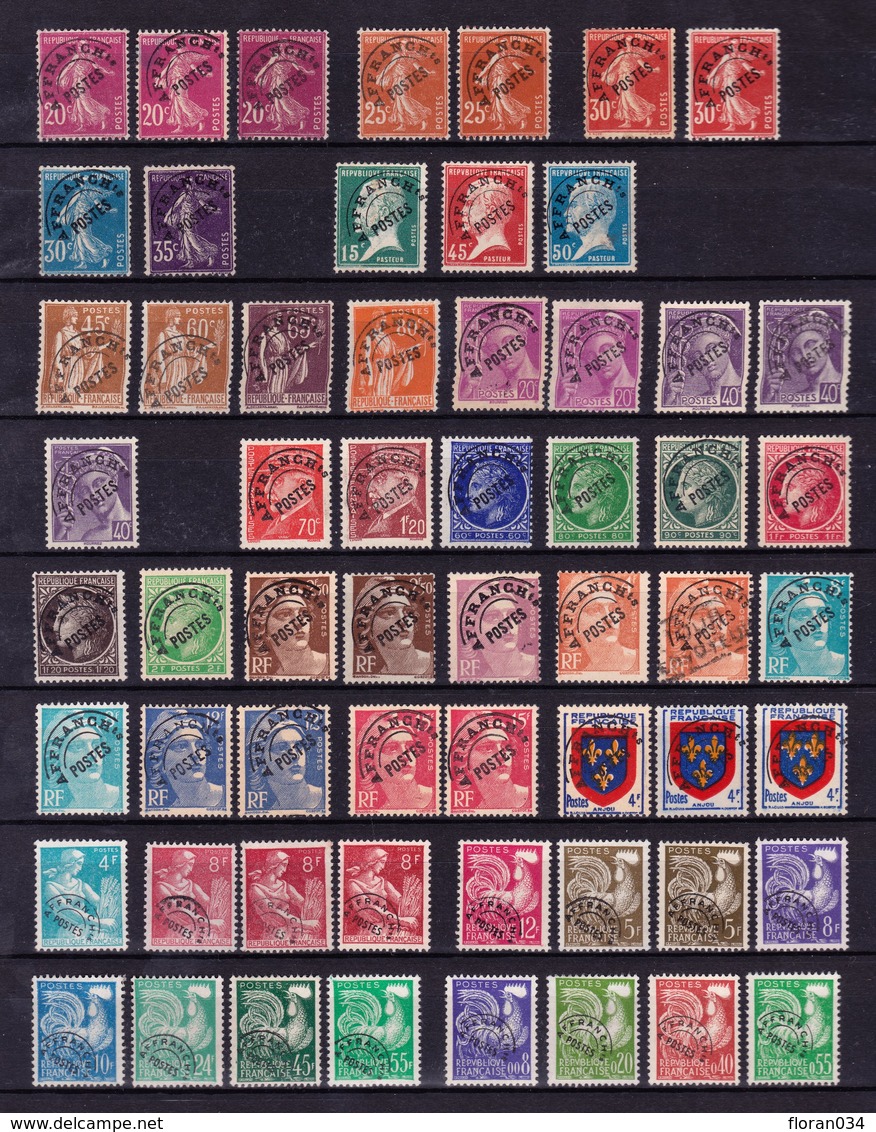 France Lot De Préos 1922-1960 (*) Cote + 500 Euros - TTB Qualité - 1893-1947