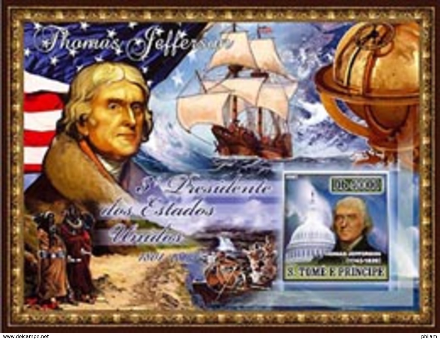 S.TOME E PRINCIPE 2007 - Présidents Des Etats-Unis - Thomas Jefferson - BF - Andere & Zonder Classificatie