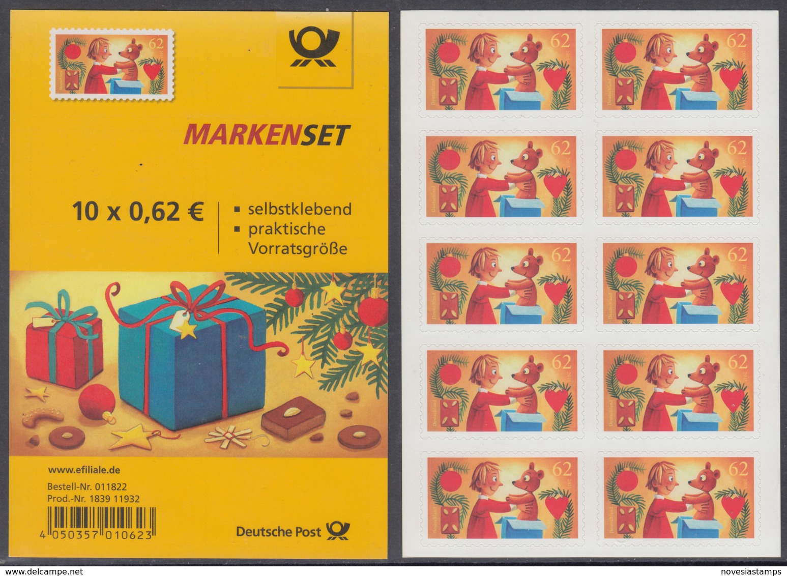 !a! GERMANY 2015 Mi. 3187 MNH BOOKLET(10) (self-adhesive) -Giving Happiness - 2011-2020