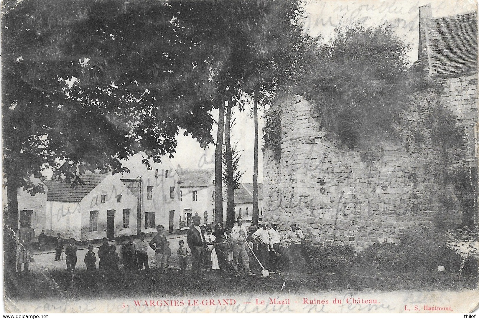 Wargnies-le-Grand NA2: Le Mazil. Ruines Du Château 1910 - Autres & Non Classés