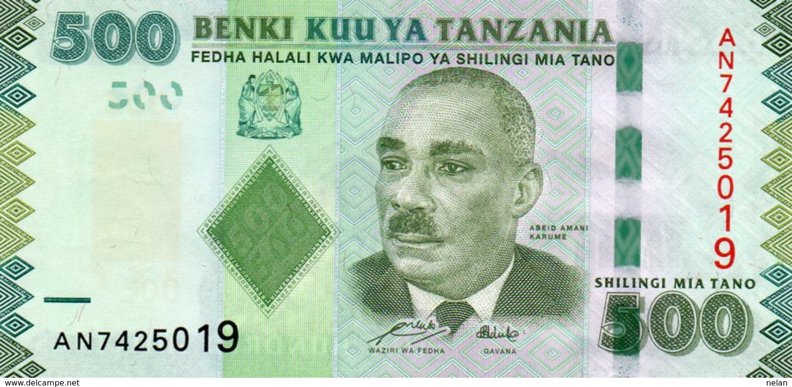 TANZANIA 500 SHILINGI 2010 P-40  Unc - Tansania