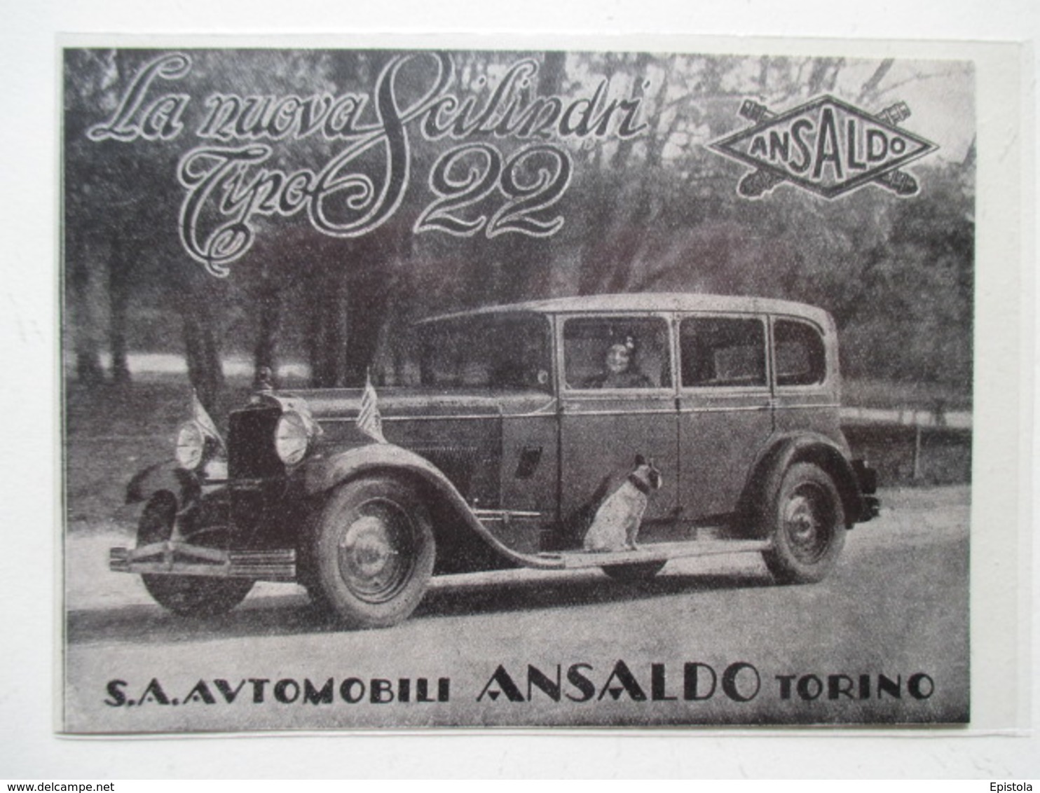 Voiture ANSALDO   Tipo 22  - Coupure De Presse Italienne De 1927 - Voitures